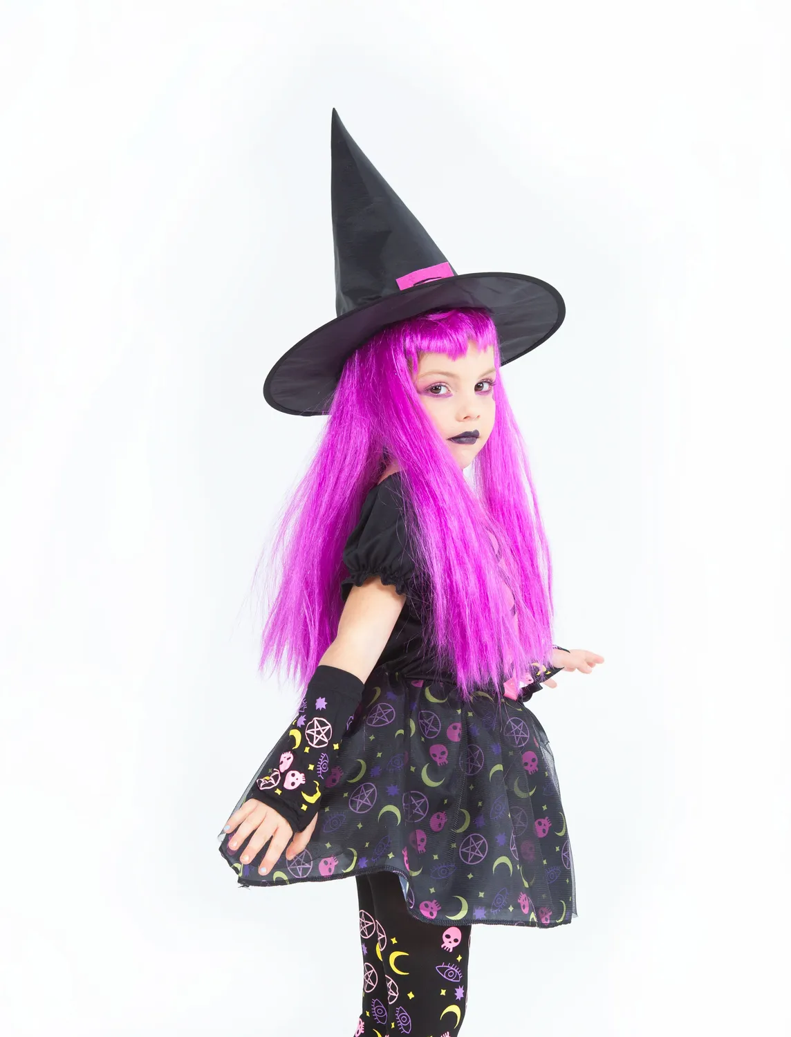 Rubies Moonlight Pink strega costume bimba 4 pezzi