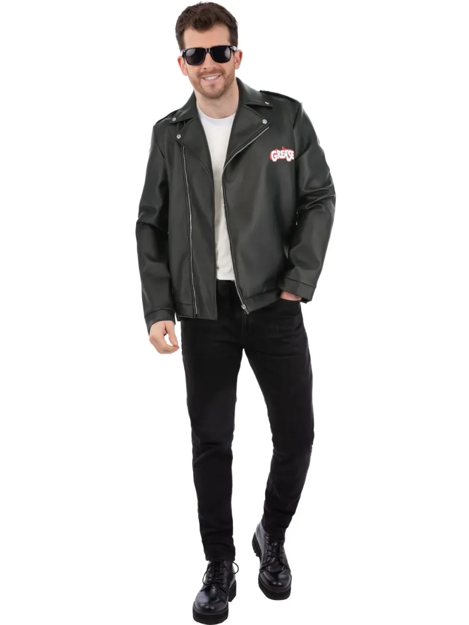 Rubies Grease T-Birds costume adulto M giubbotto nero