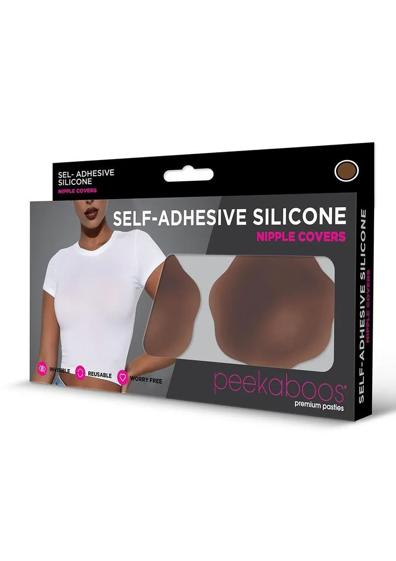 Peekaboos copricapezzoli silicone adesivi marroni riutilizzabili