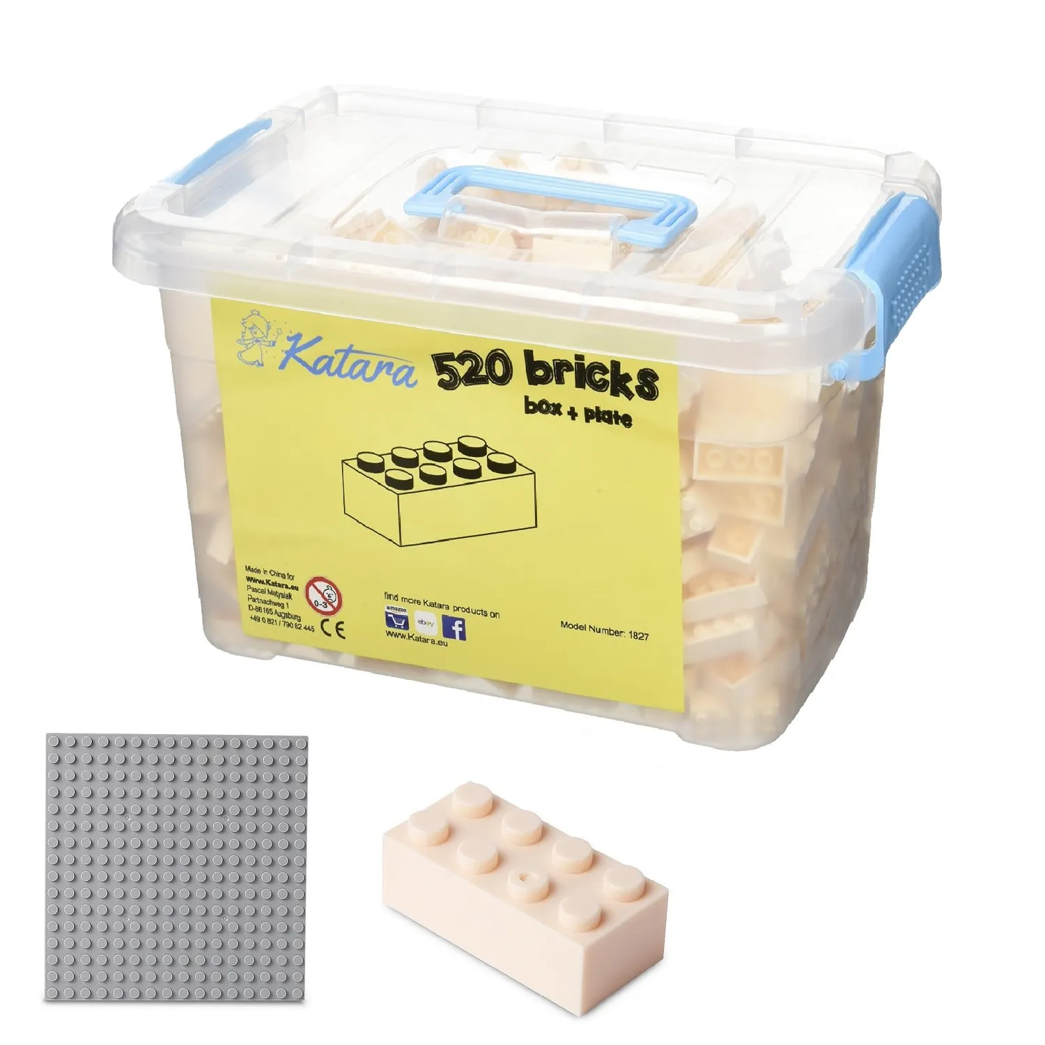 Katara 1827 Set 520 mattoncini Bianco Crema con base