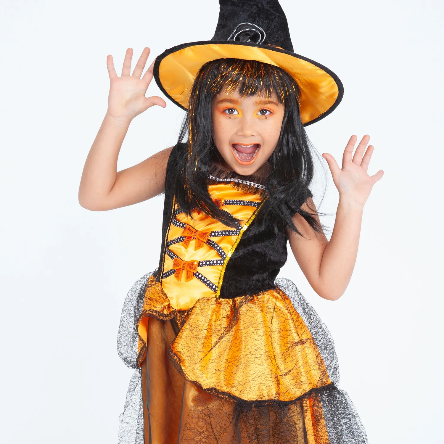 Rubies Strega Chic Costume arancione bambina Halloween