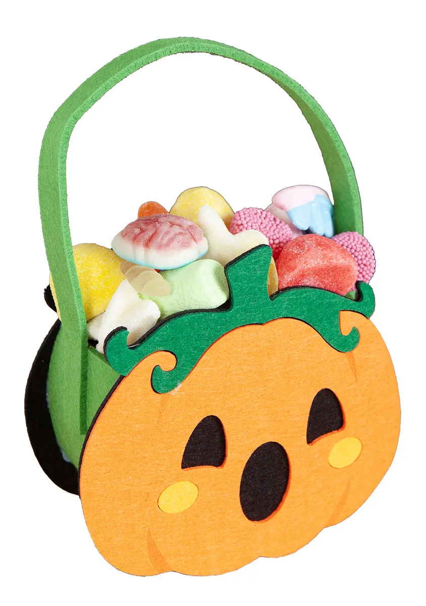 Rubies Borsetta Zucca Feltro Accessorio Halloween 14x20cm