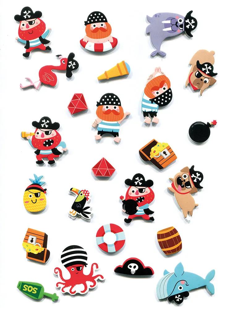 Rubies Pegatin pirata costume bambino con adesivi