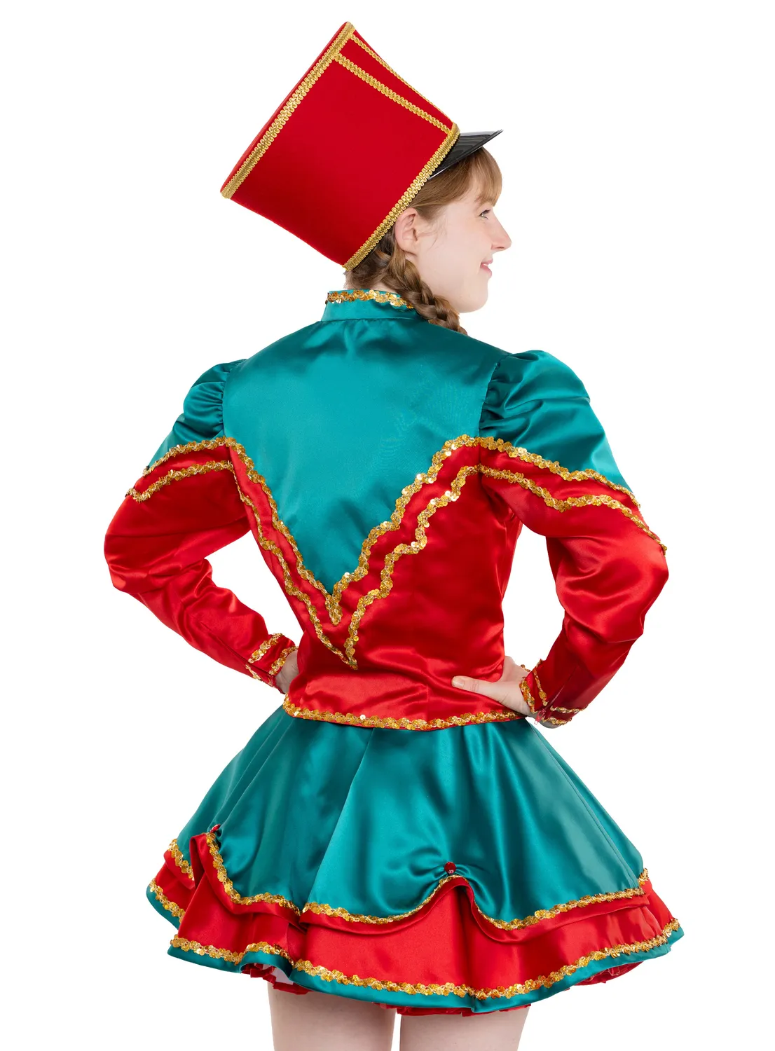 Altenburg Guard abito da guardia verde-rosso paillettes oro