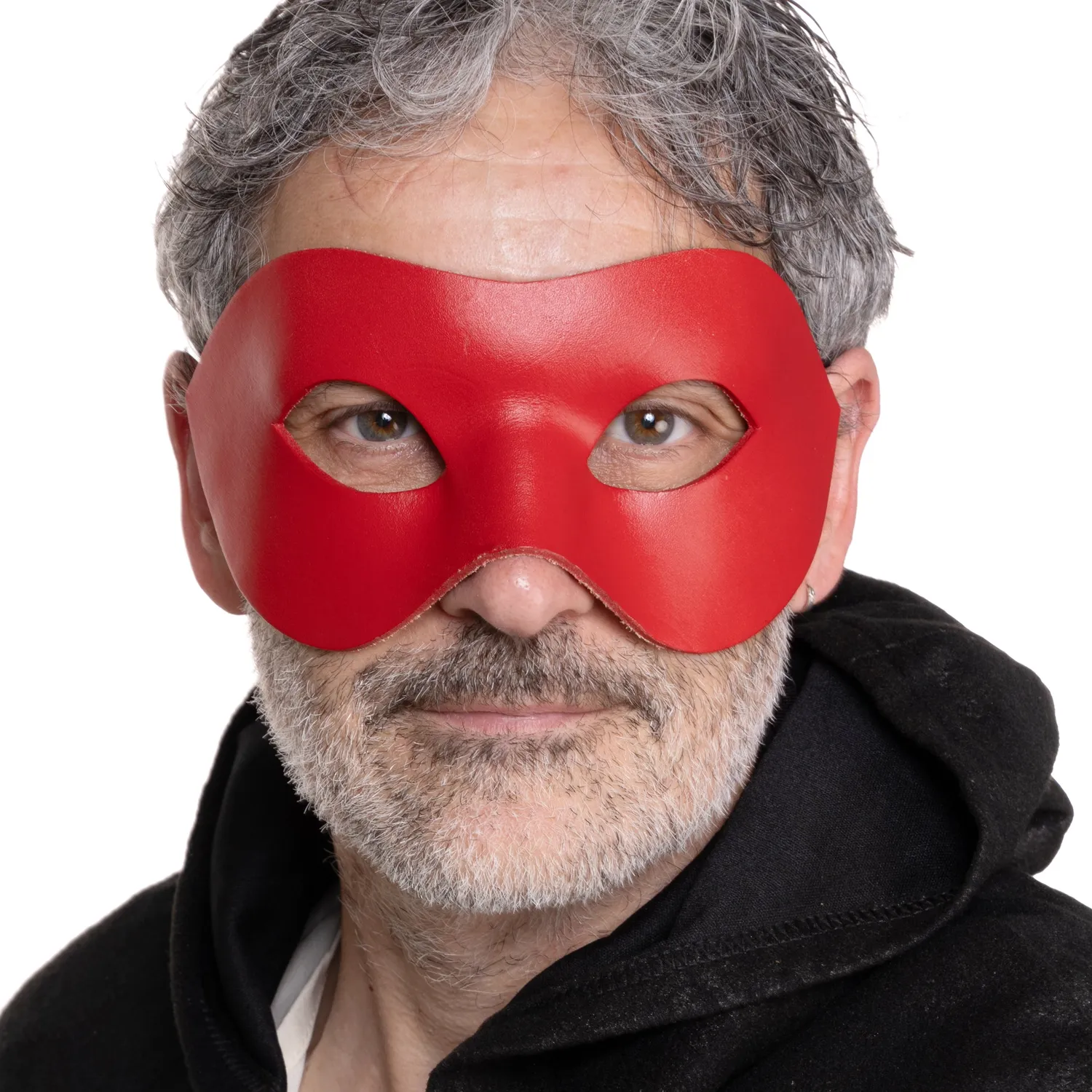 Altenburg Colombina Liscia rossa maschera veneziana cuoio
