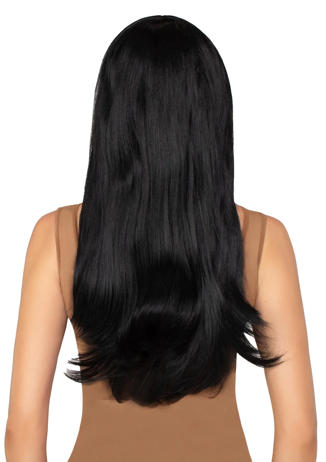 Leg Avenue Bangin Long Straight parrucca liscia nera con frangia
