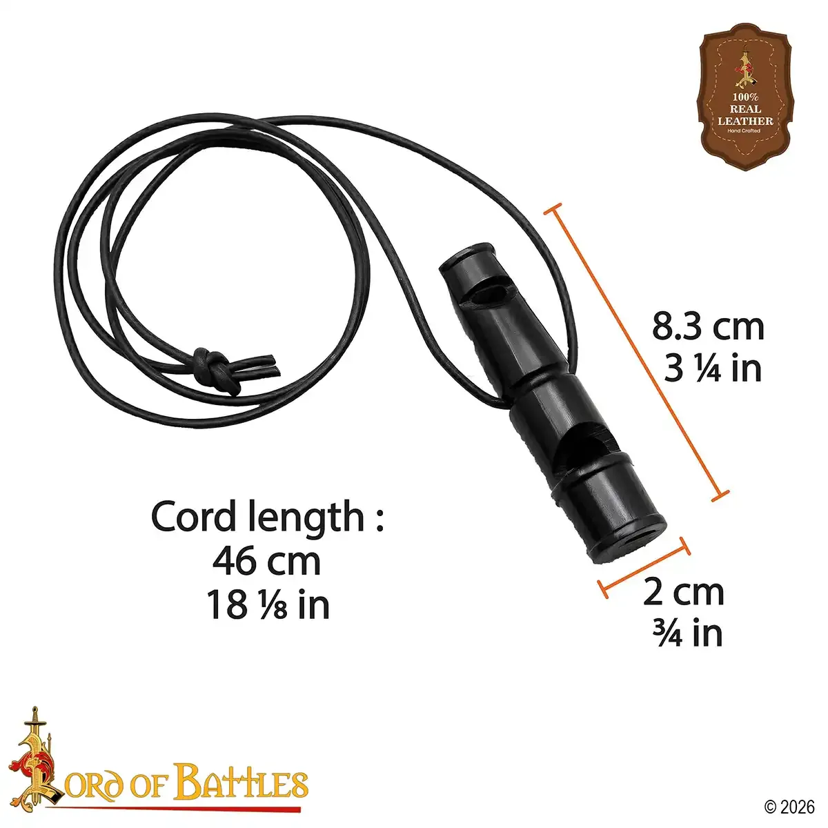 Medieworld Genuine Horn Whistle fischietto corno vero