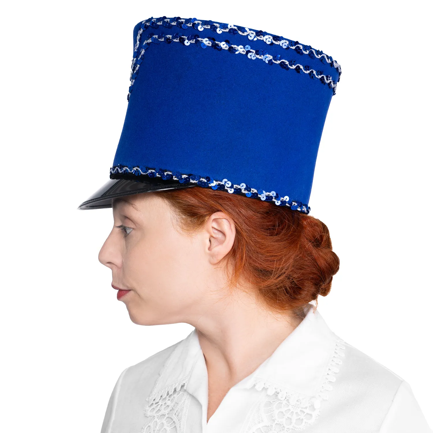 Altenburg shako guardia blu cappello scintille taglie