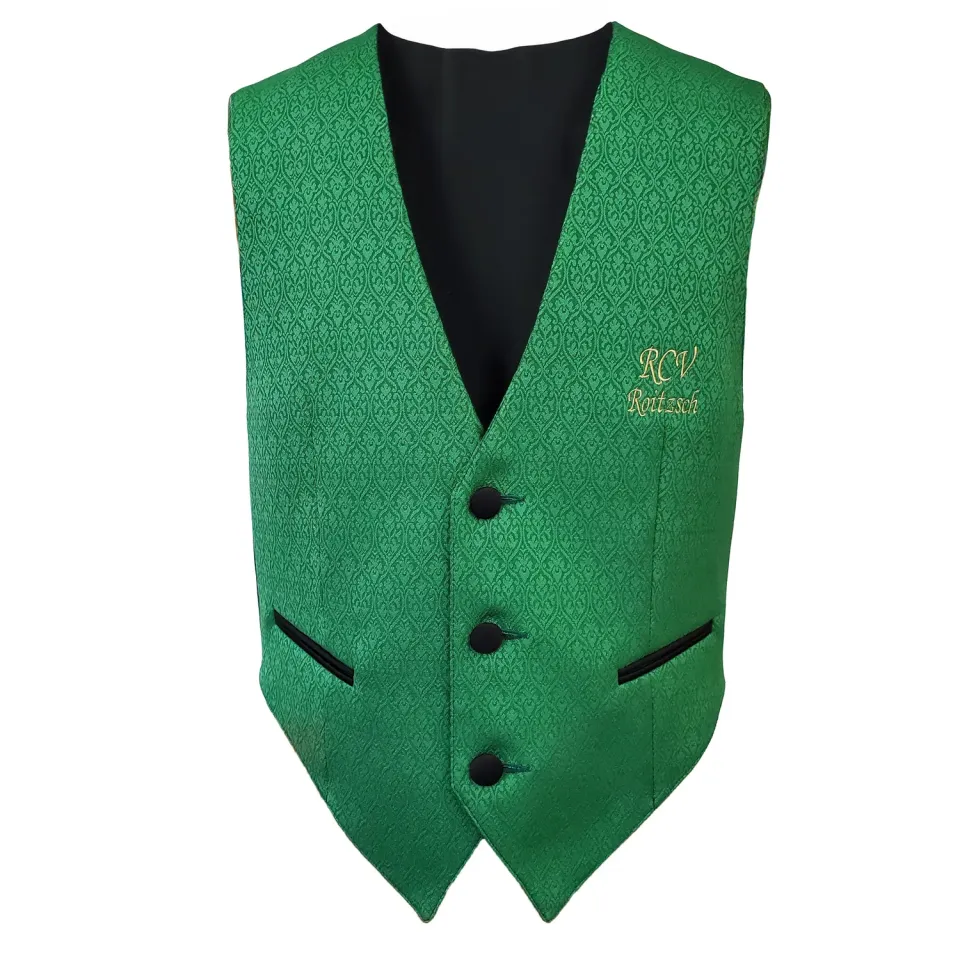 Altenburg gilet club verde ricamato panciotto carnevale