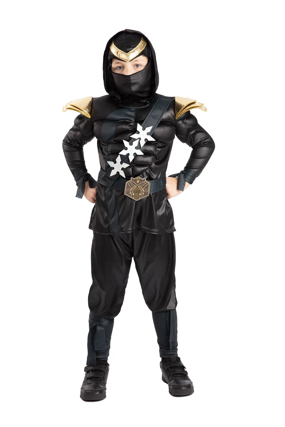 Rubies Super Ninja Costume Bambino Nero Taglia S