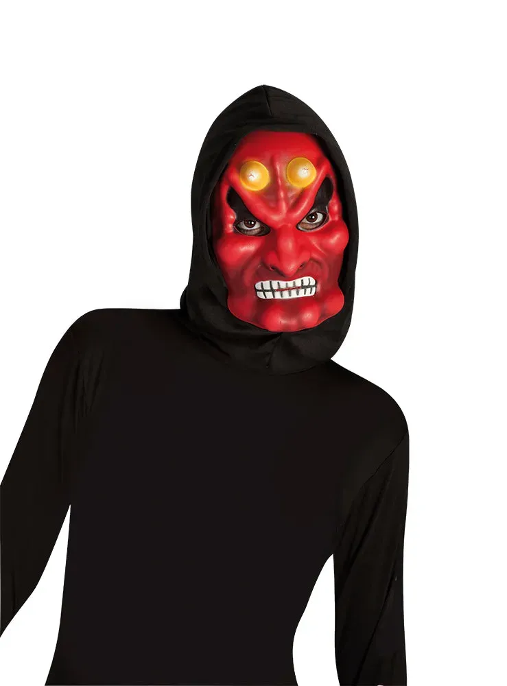 Rubies Devil maschera con cappuccio taglia unica rossa