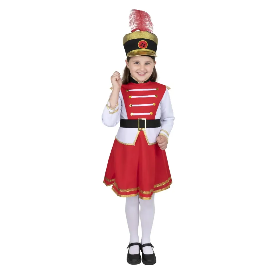 Dress Up America Majorette Costume Bambina Divisa Banda Capello
