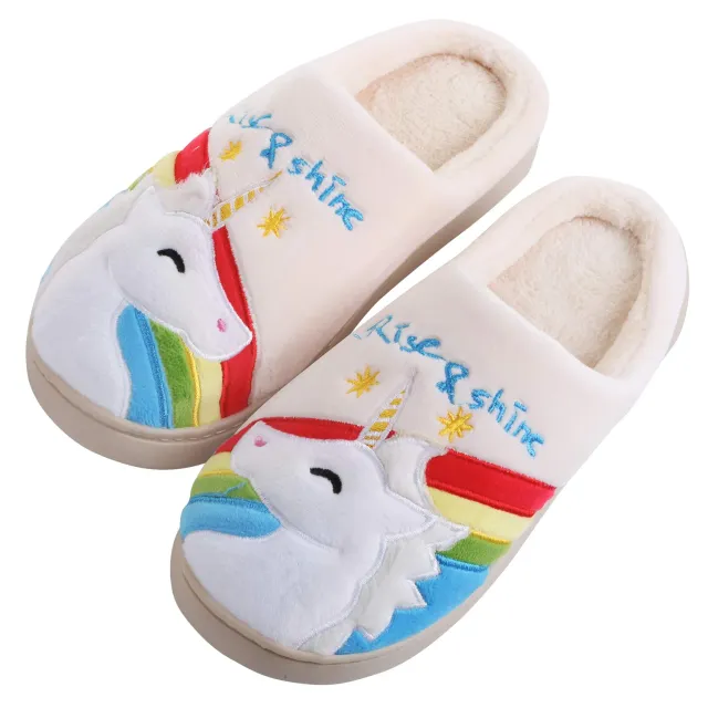 Katara Pantofole Unicorno Peluche Arcobaleno Donna EU 39/40