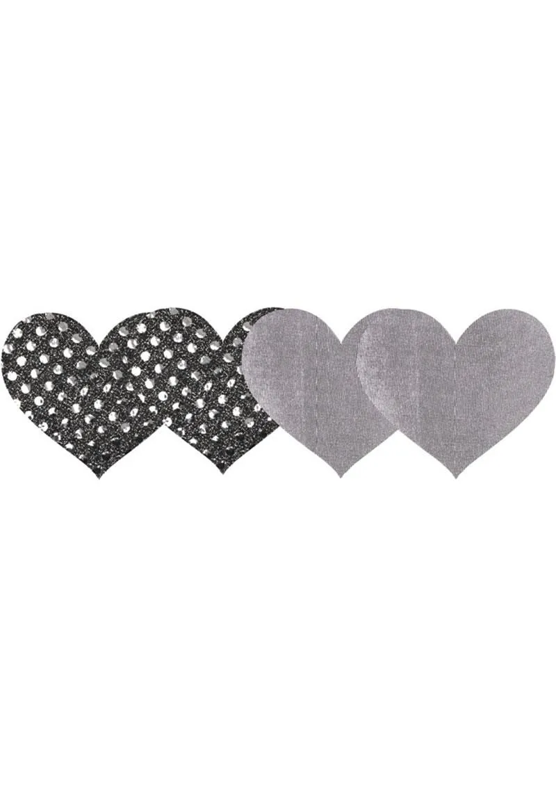 Peekaboos Dark Angel Hearts copricapezzoli cuore 2 paia adesivi