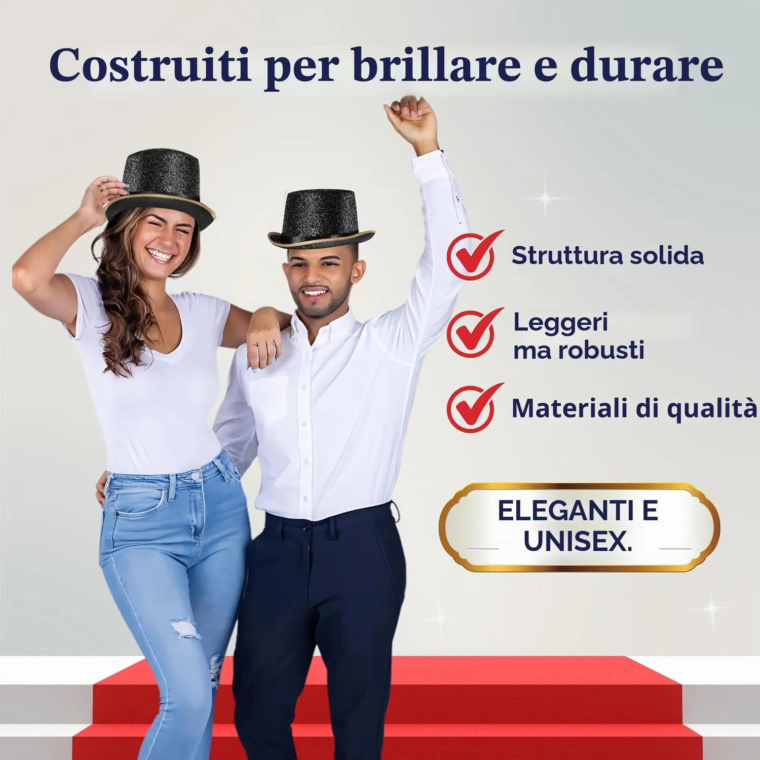 Dress Up America Cilindro cappello nero lucido adulto
