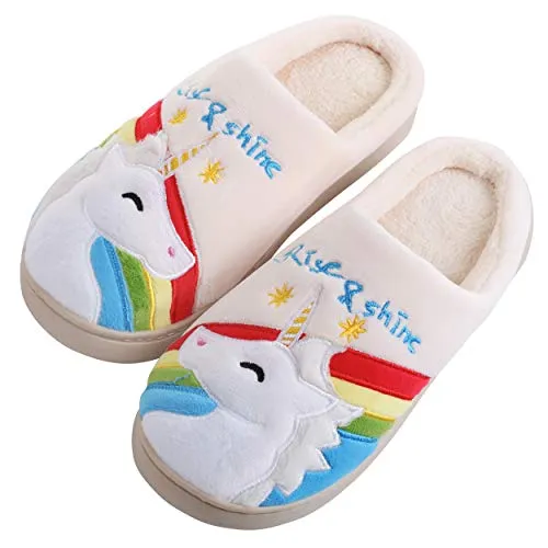 Katara Pantofole Unicorno Peluche Arcobaleno Donna EU 39/40