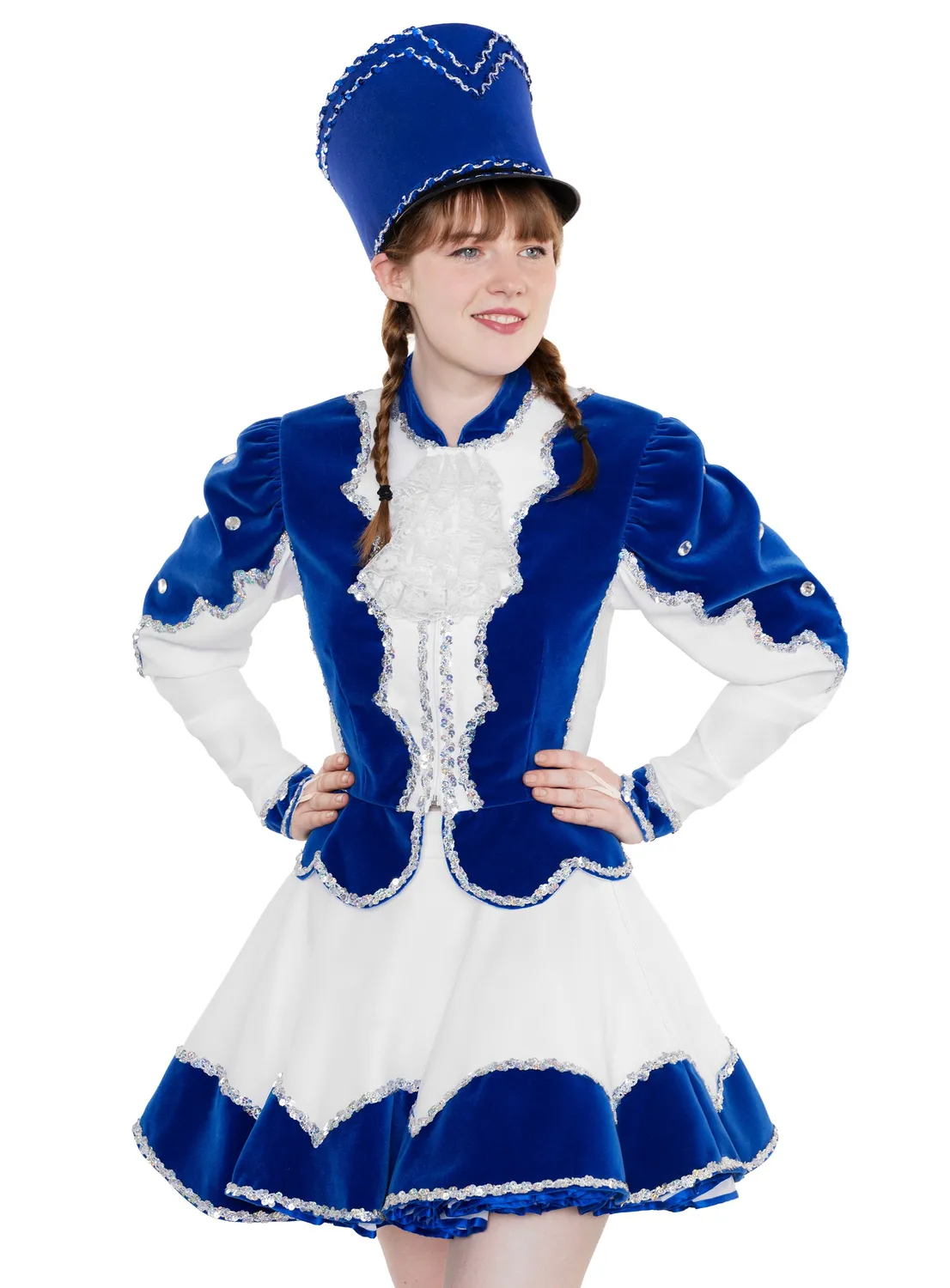 Altenburg abito guardia velluto bianco blu paillettes