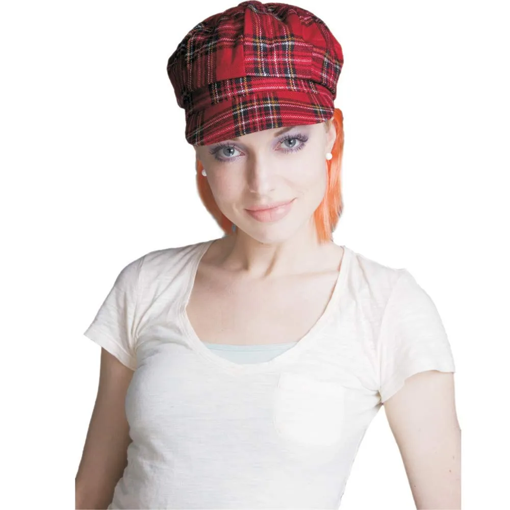 Dress Up America Strillone Quadri cappello con parrucca rossa