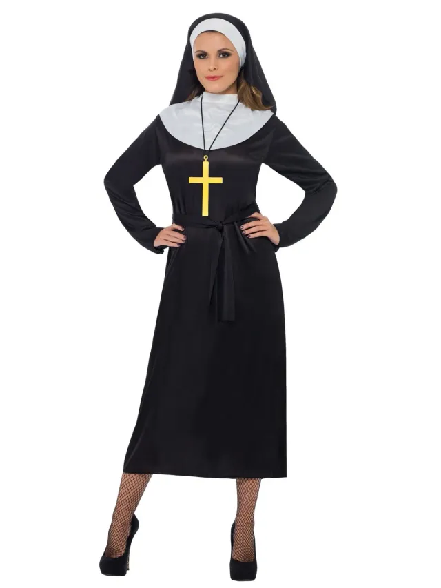 Rubies suora costume adulto M con velo nero