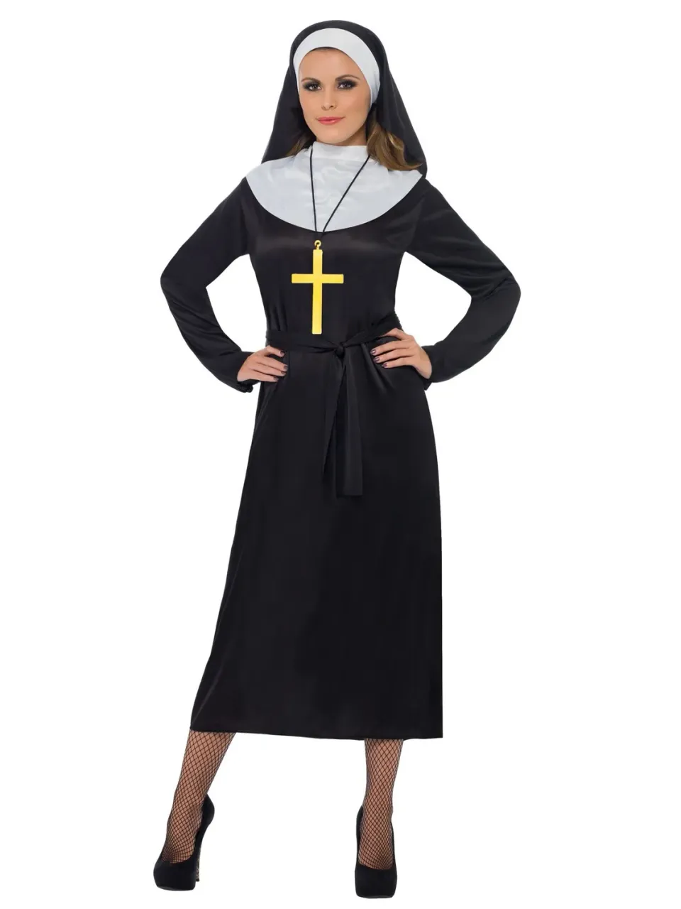 Rubies suora costume adulto M con velo nero