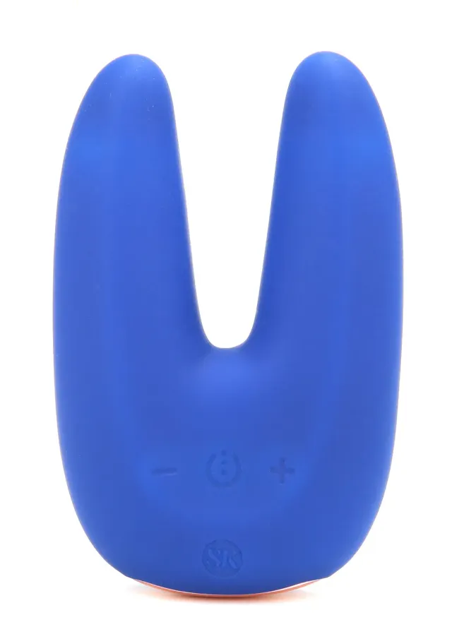 Pleasure Wigs Secret Kisses Dual Motor vibratore blu silicone