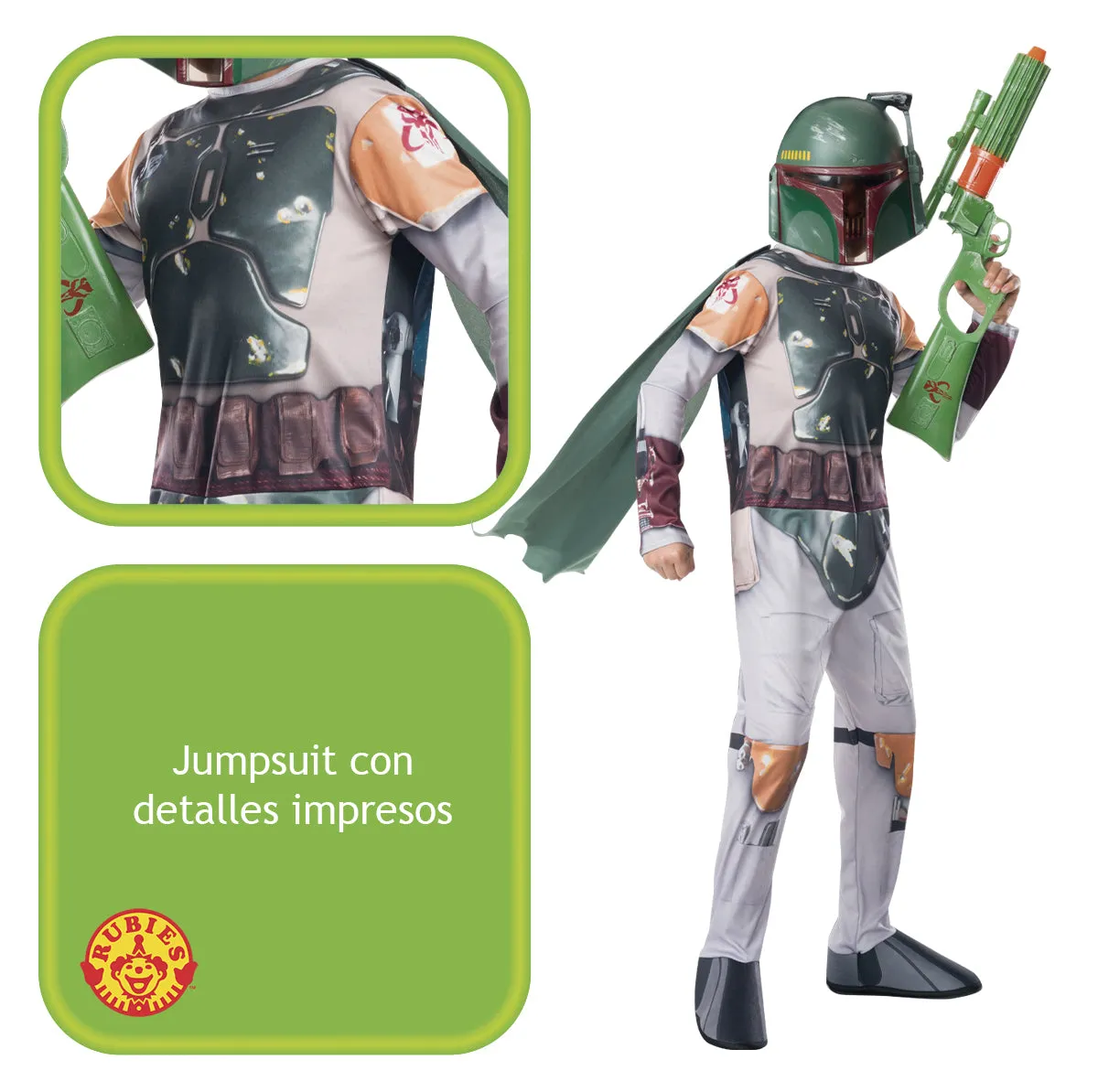 Rubies Boba Fett Classic costume bambino taglia M armatura