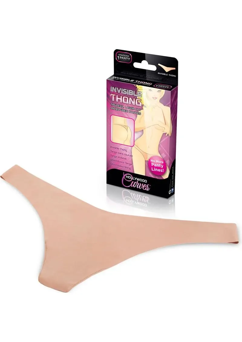 Pleasure Wigs Hollywood Curves Invisible Thong Perizoma Nero