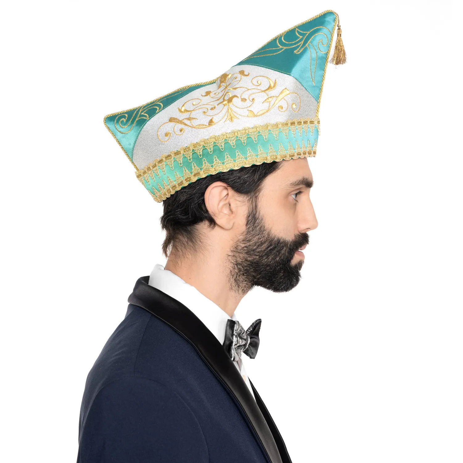Altenburg barca verde oro cappello comitato ricamo barocco