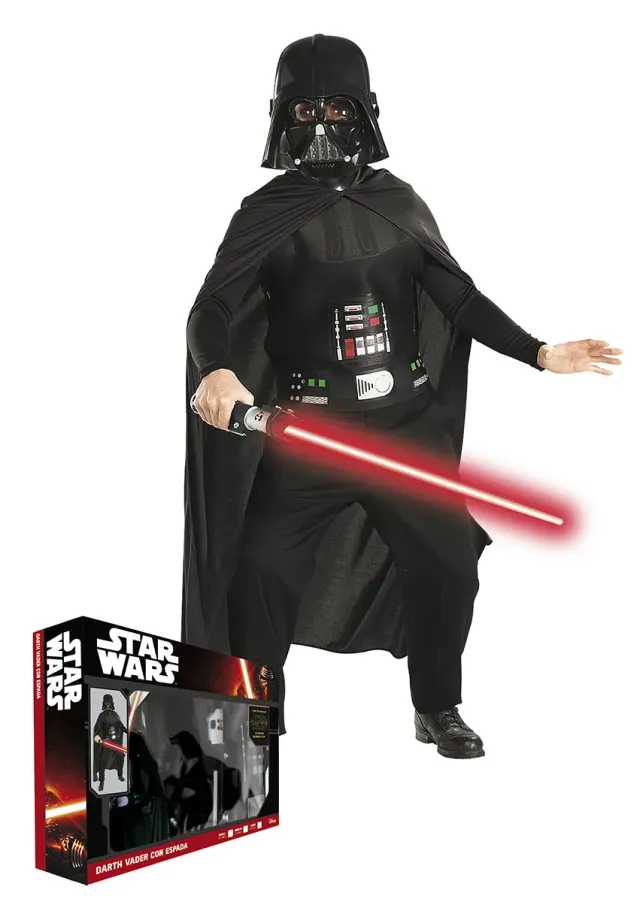 Rubies Darth Vader costume bambino con spada luminosa completo