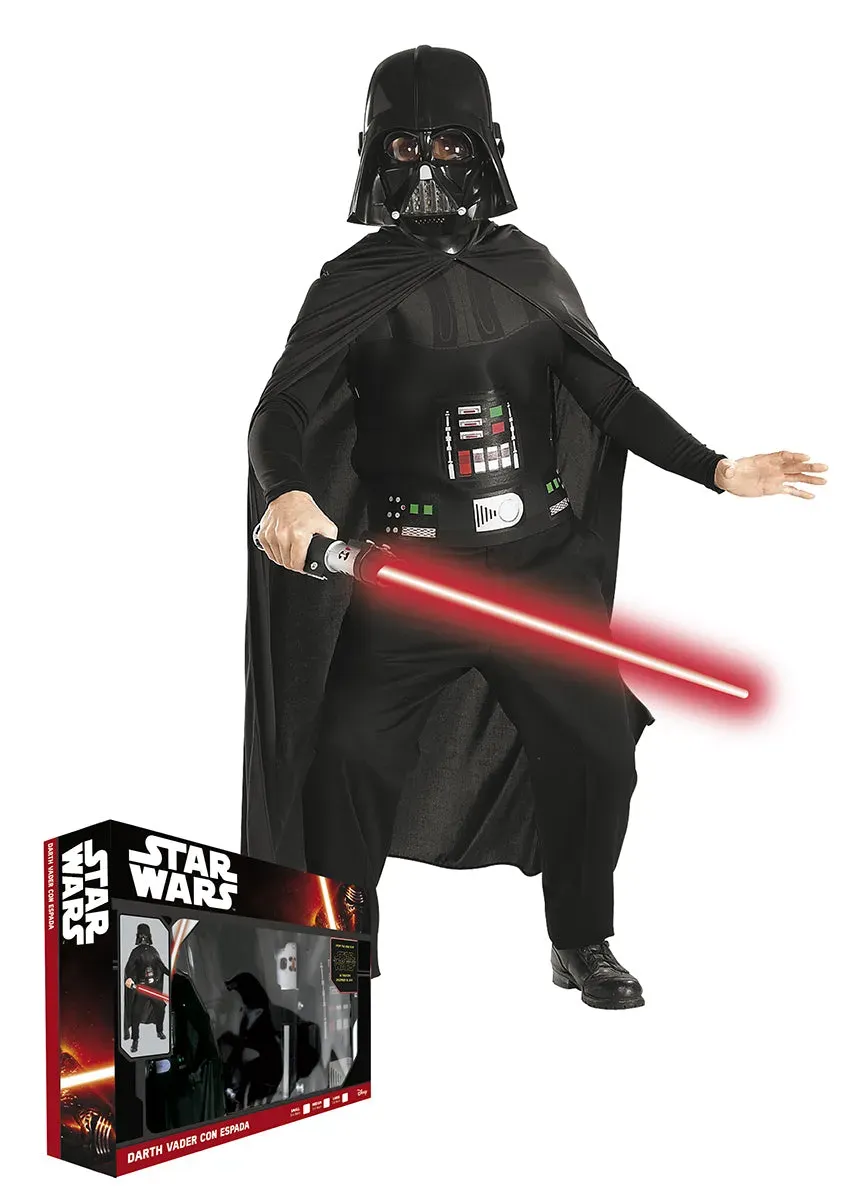 Rubies Darth Vader costume bambino con spada luminosa completo