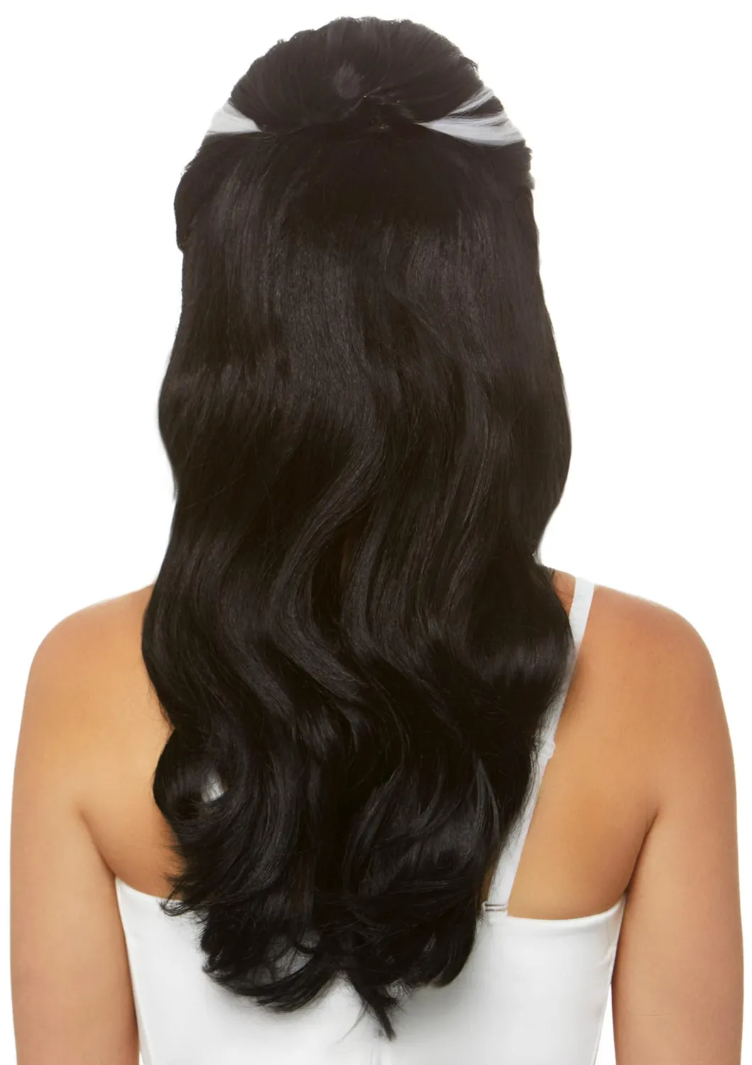 Leg Avenue Frankie Bouffant parrucca corta nera con strisce bianche
