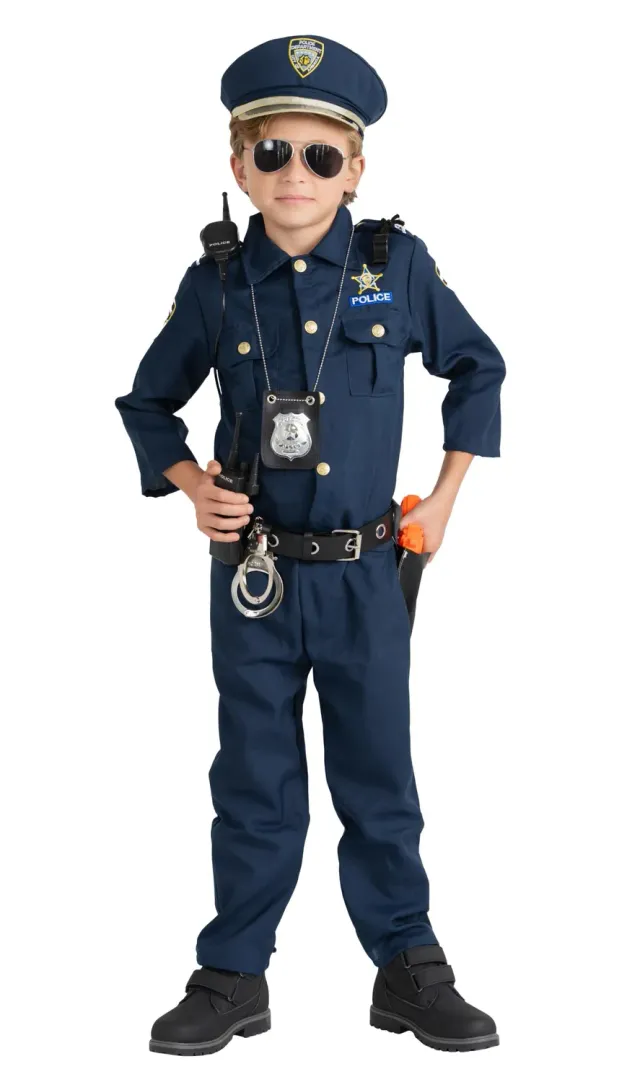 Dress Up America Costume Poliziotto Bambino 3-4 Anni Set Completo