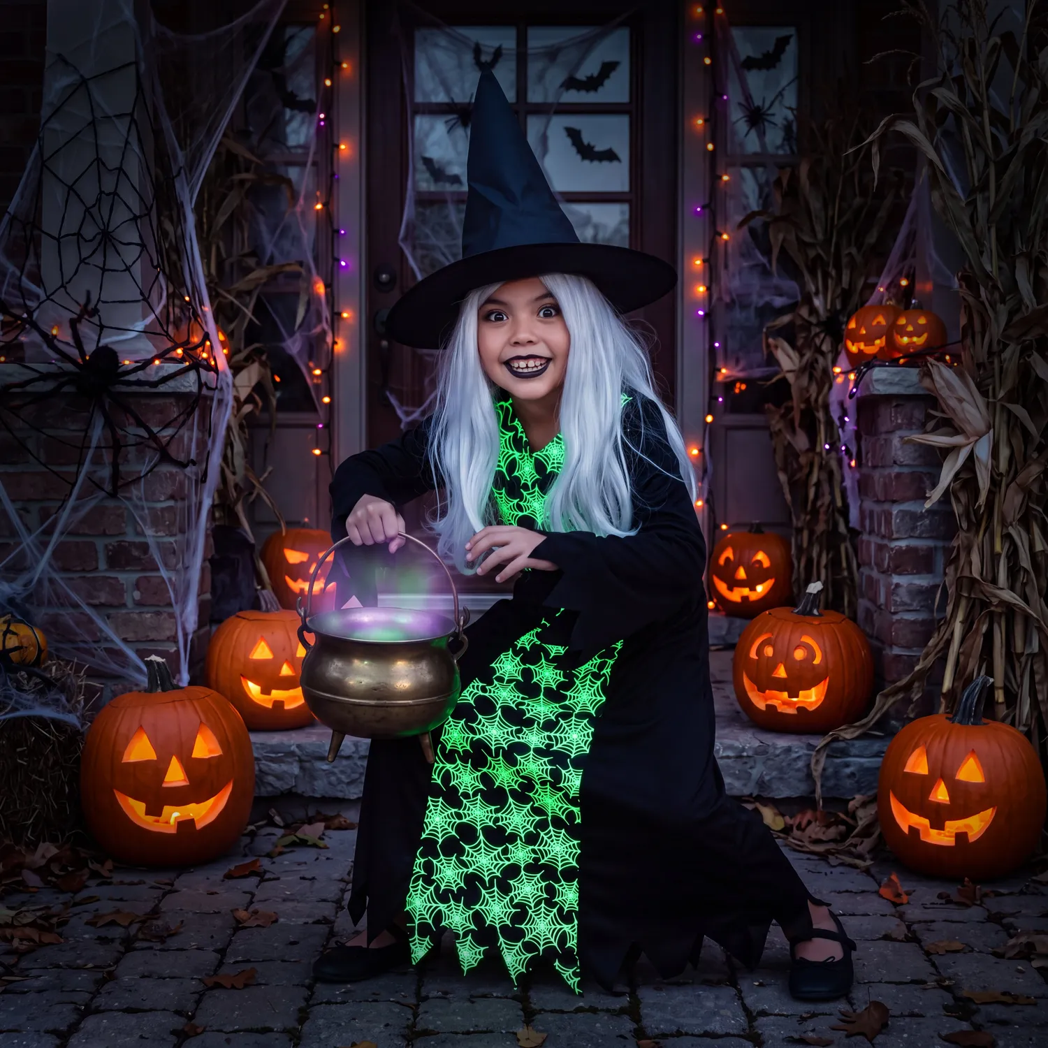 Rubies Telabruja Glow in Dark costume strega bambina