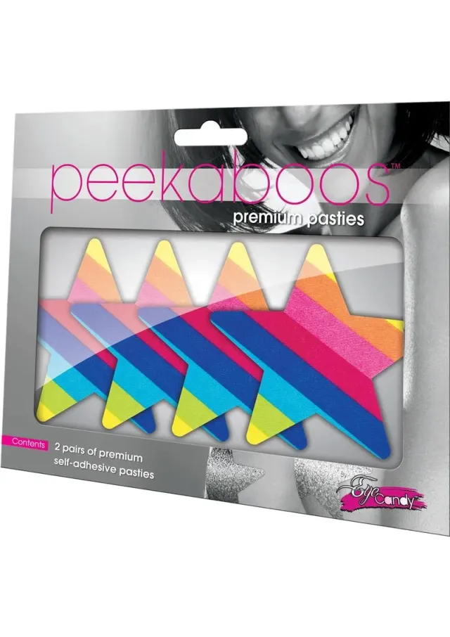 Peekaboos Pasties Rainbow Starz copricapezzoli stella 2 paia