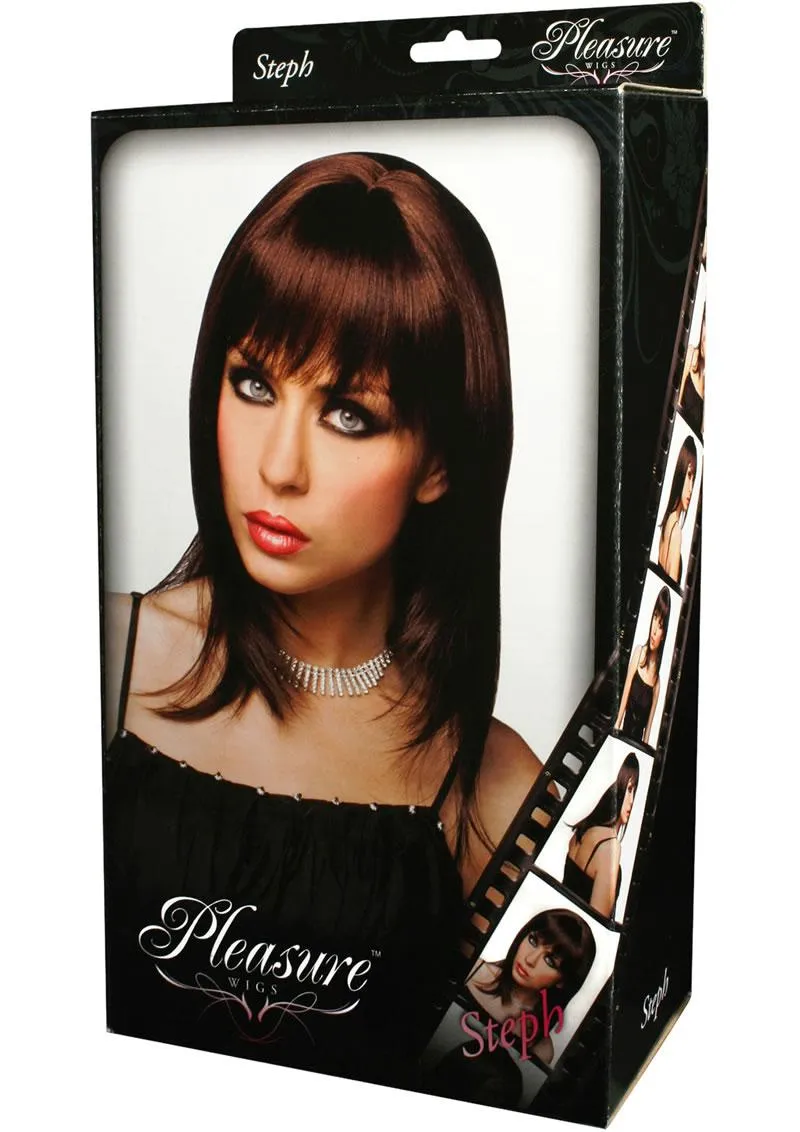 Pleasure Wigs Steph parrucca nera con frangia piena