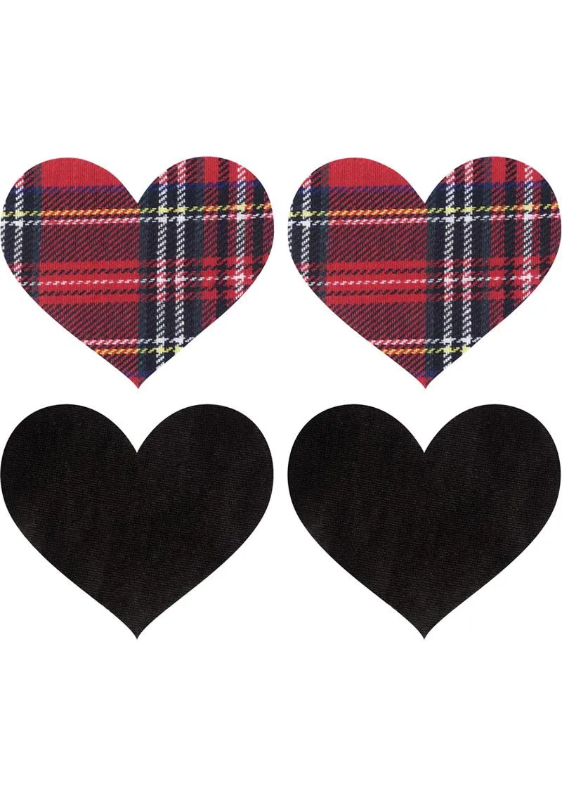 Peekaboos Schoolgirl Hearts copricapezzoli adesivi cuori