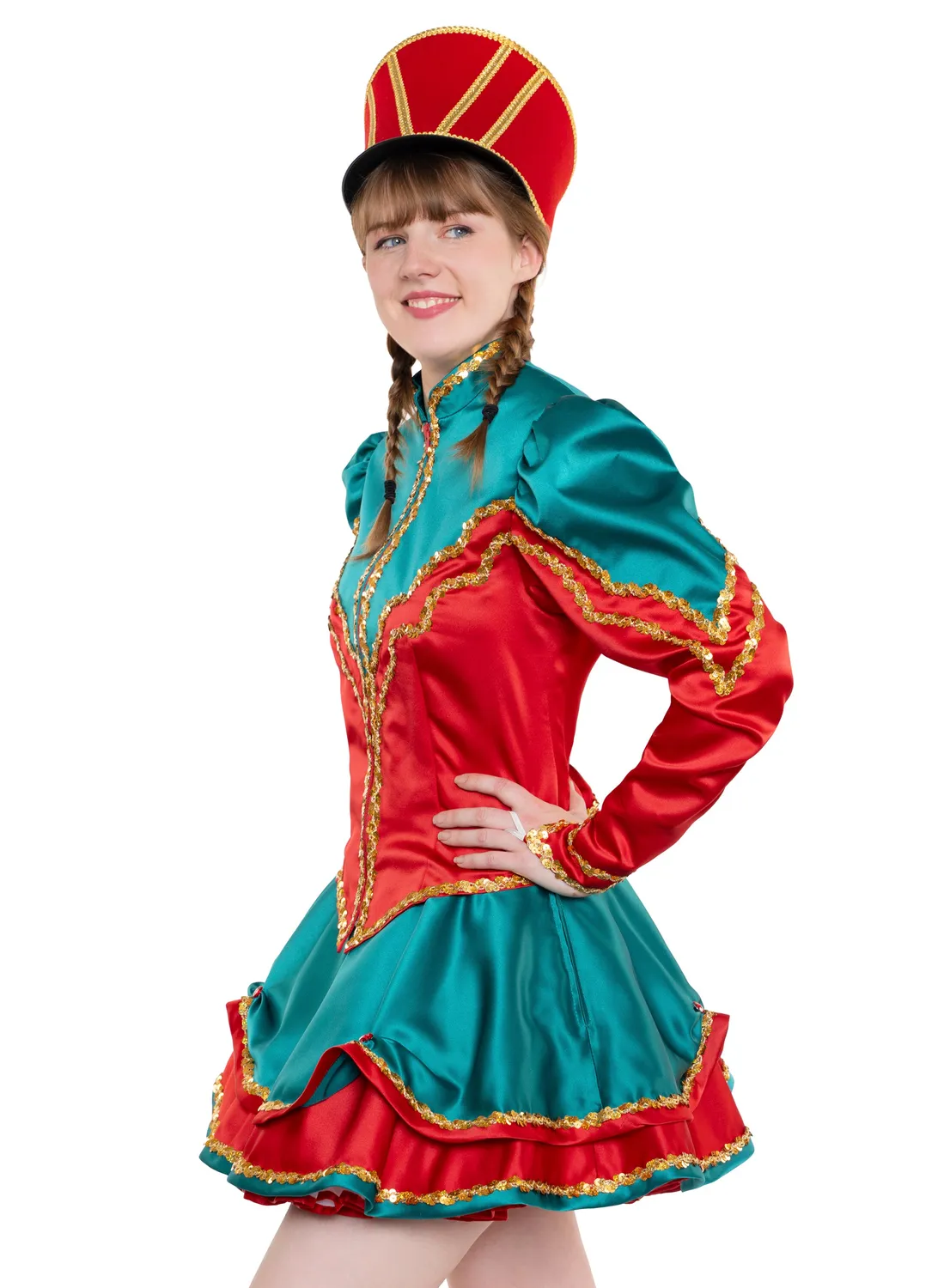 Altenburg Guard abito da guardia verde-rosso paillettes oro