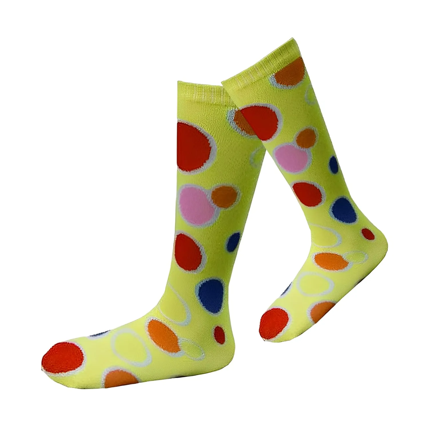 Dress Up America Pois calzini adulti gialli ginocchio