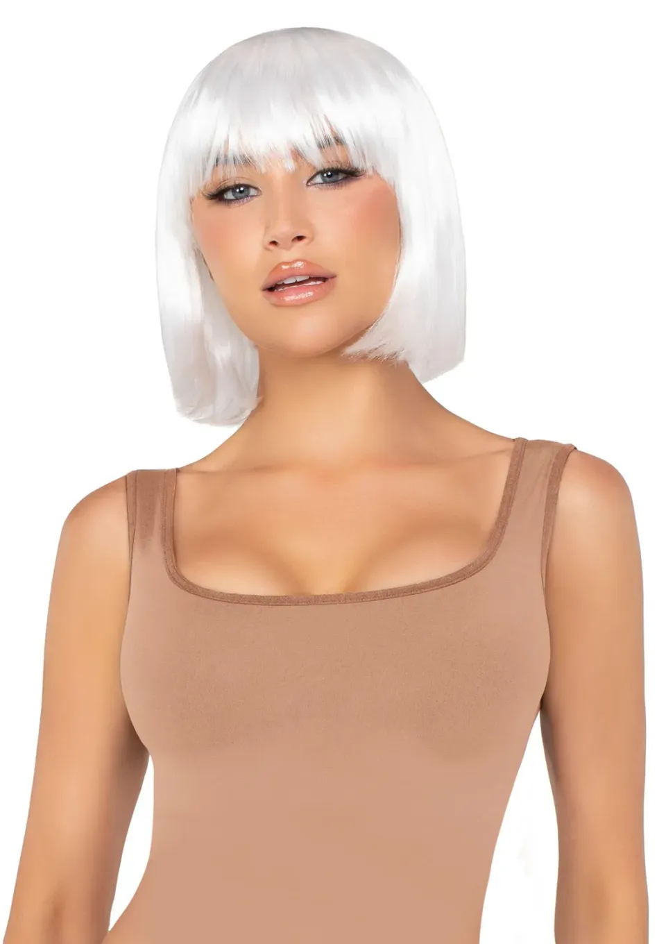 Leg Avenue Pearl parrucca bob corto bianco naturale festa