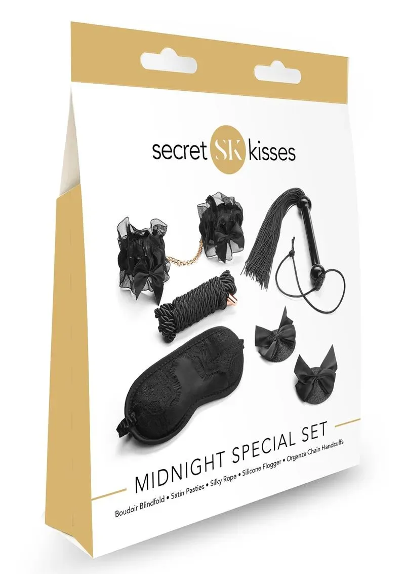 Pleasure Wigs Secret Kisses Midnight Special set bondage nero