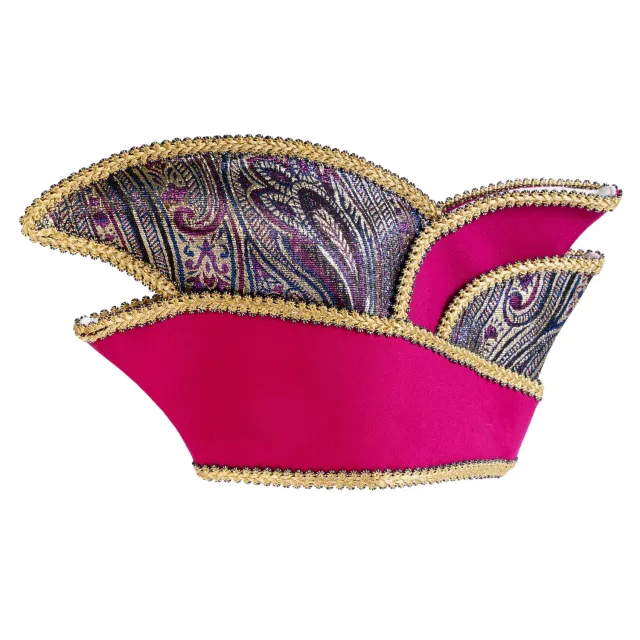 Altenburg mini cappello comitato rosa broccato oro
