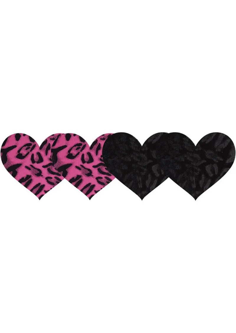 Peekaboos Pasties Wildcat Hearts copricapezzoli cuore leopardati