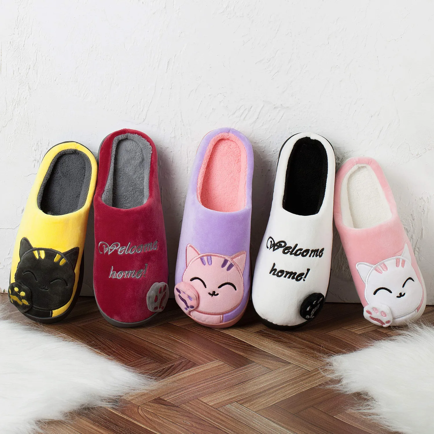 Katara Pantofole Animali Peluche 36-44 Unisex Morbide Invernali