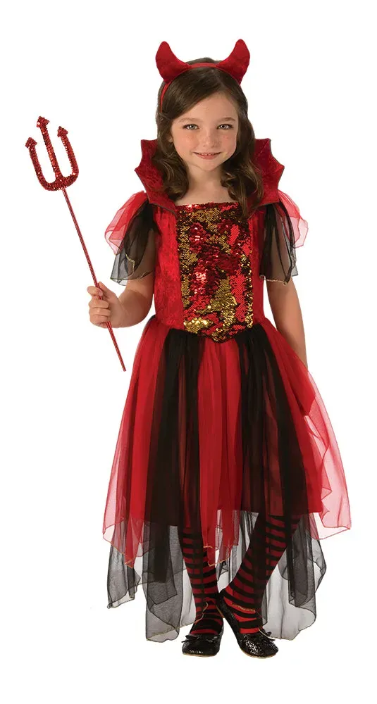 Rubies Diavoletta costume bambina S paillettes con corna