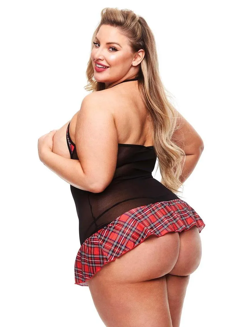Teacher's Pet Show Me chemise scolaretta S/M nera