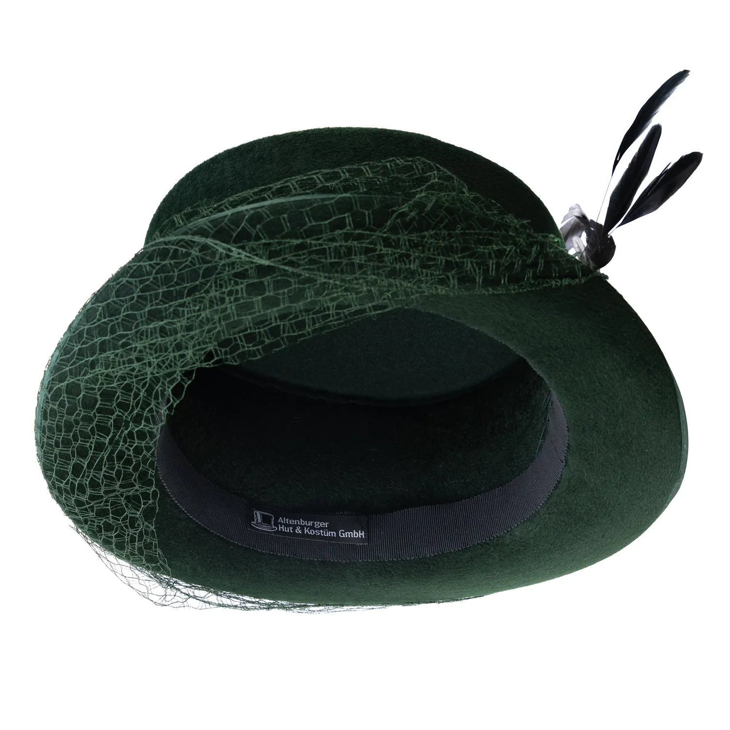 Altenburg Amazzone cilindro donna verde velo e piuma