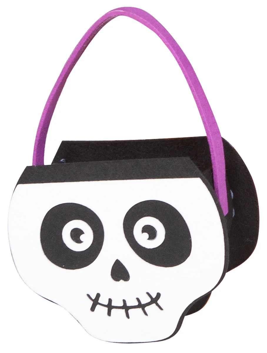 Rubies Skull borsa feltro 16x22 cm porta dolcetti Halloween