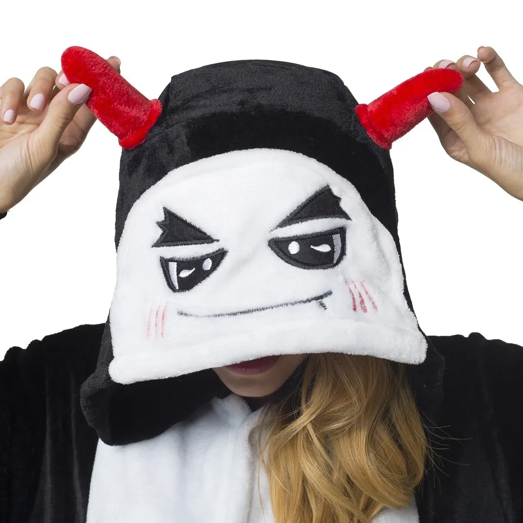 Katara 1744 Kigurumi Diavolo Pigiama Nero taglia S pile