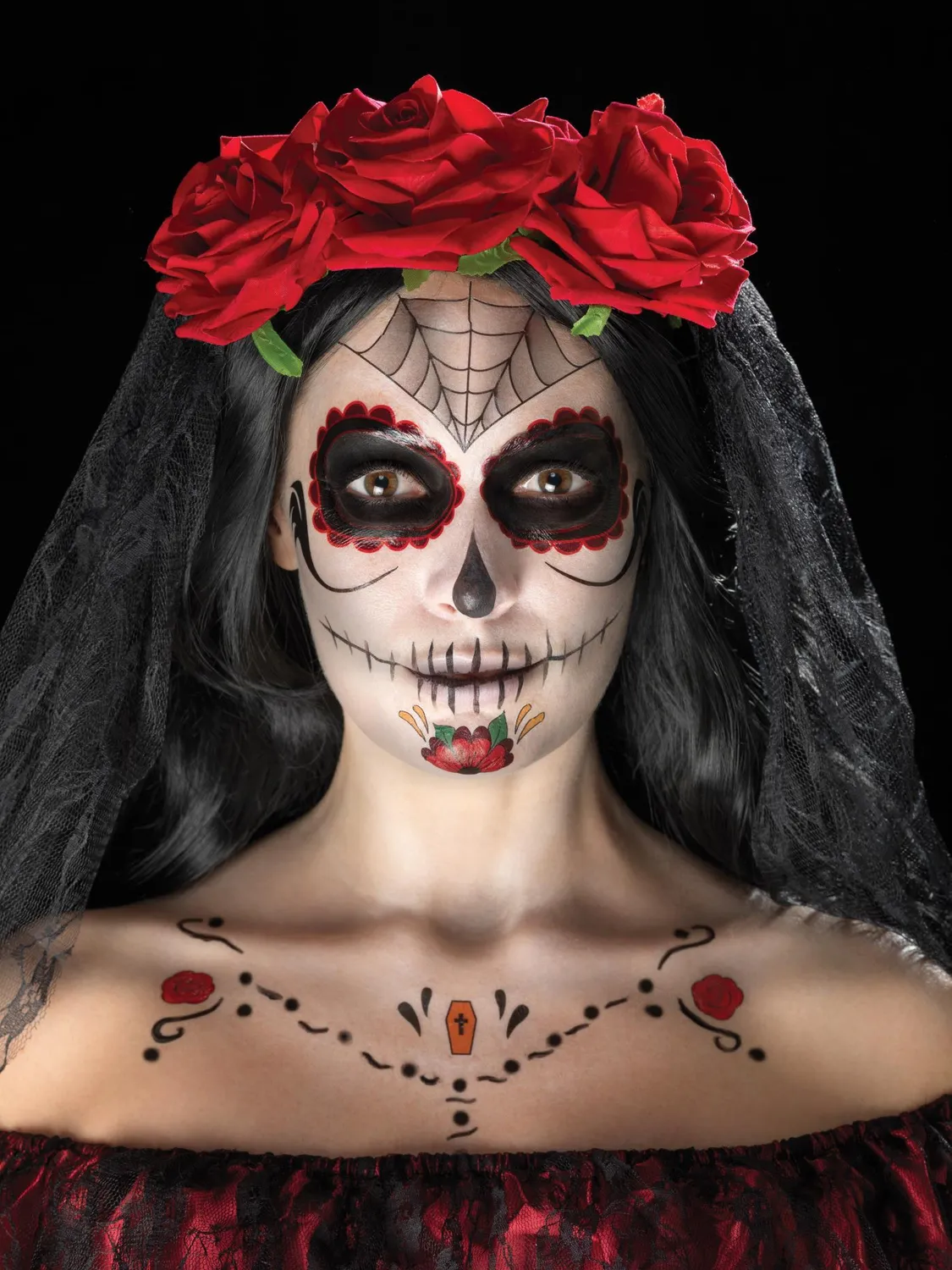 Rubies Giorno dei Morti kit trucco viso Halloween