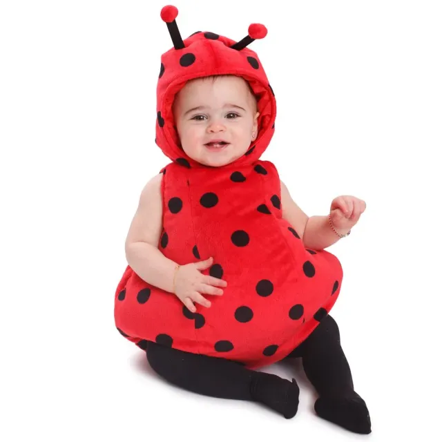 Dress Up America Costume Coccinella Neonata 6-12 Mesi Rosso Nero